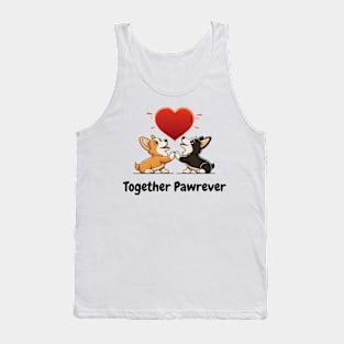 Together Pawrever - Cute Pet Pun Design Tank Top